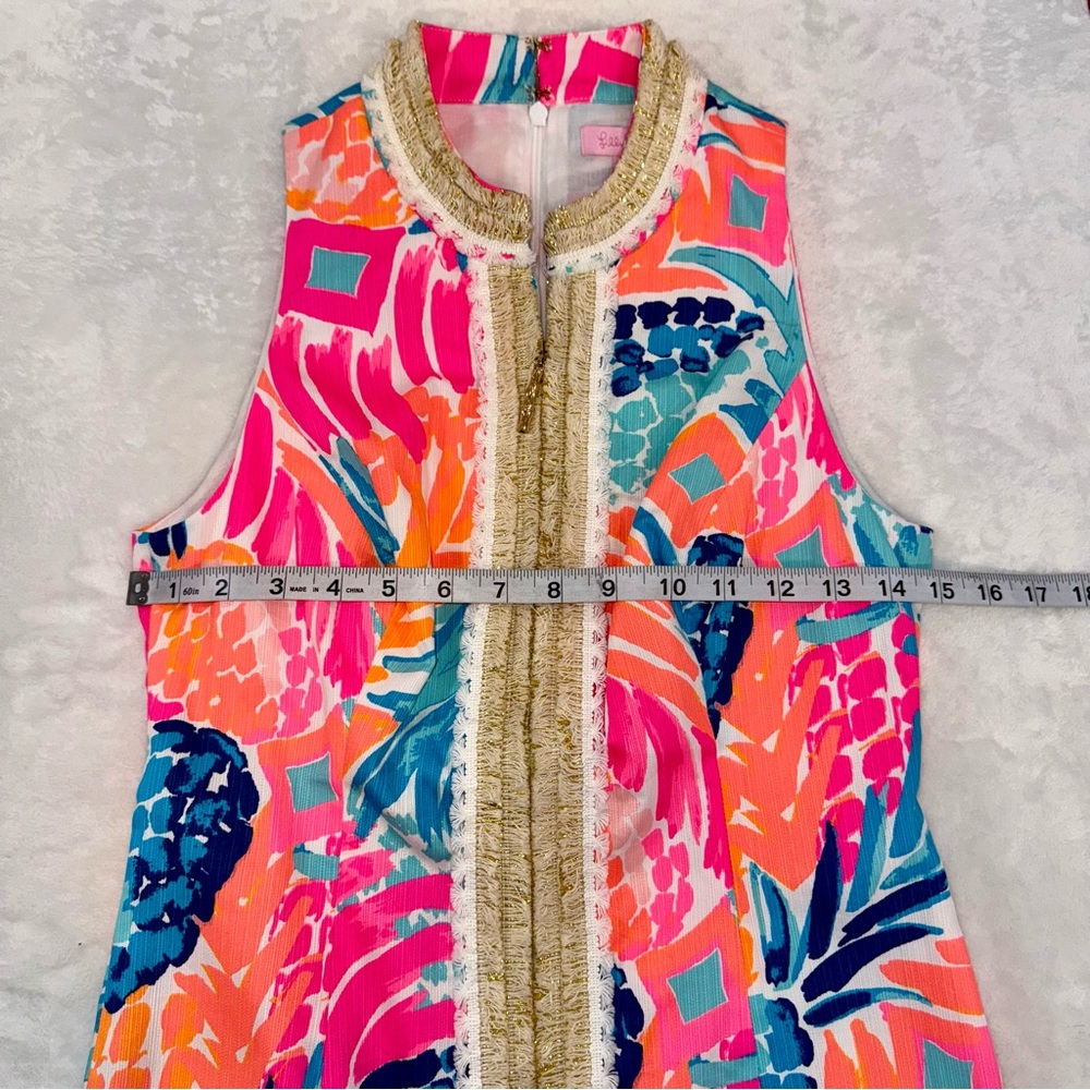 NWT $198 Lilly Pulitzer ALEXA Multi Goombay Smashed Shift Dress Womans Sz 2 New - Picture 10 of 11